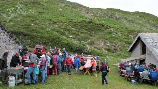 Beschilderung der Kurven am San Bernardino Pass